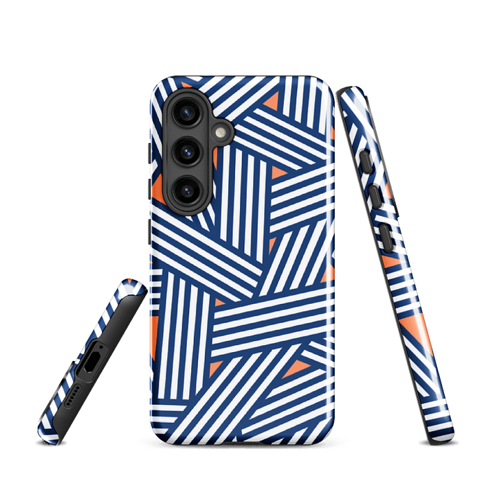 Geometric Blue & White Tough Case product image (23)