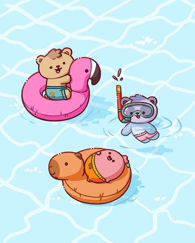 For the #OCSwapChallenge2025 I swapped with @watermountainart and got to draw their adorable bear cups! 💕 Mochi (panda) is re...