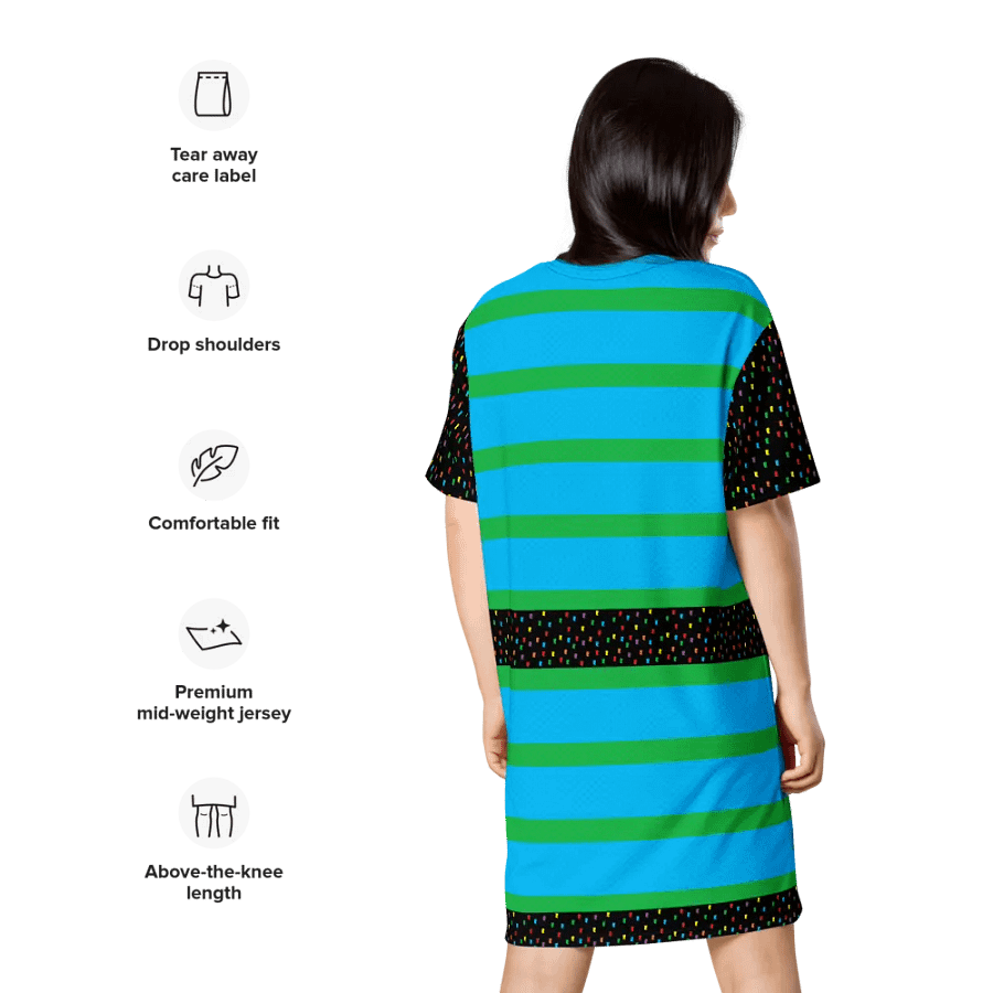 Tshirt Dress - Confetti and 8-Bit Bars product image (10)