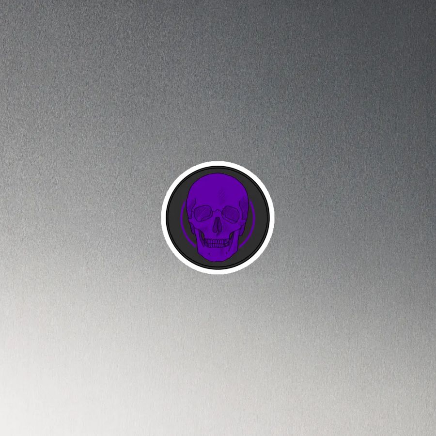 Purple skull magnet product image (4)