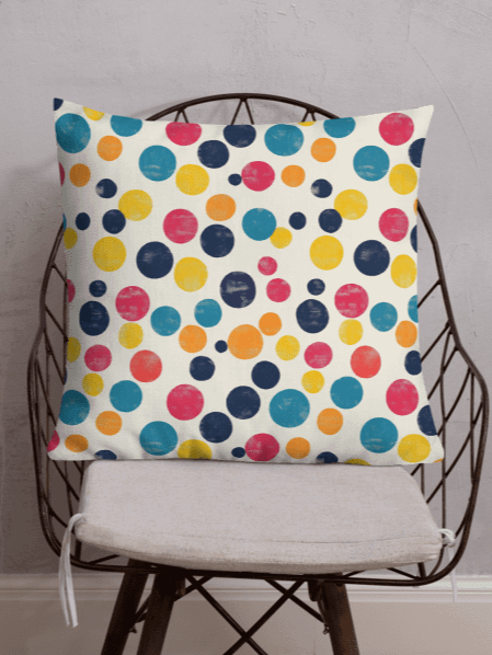 Polka Dot Illusion Vintage Retro Throw Pillow product image (1)