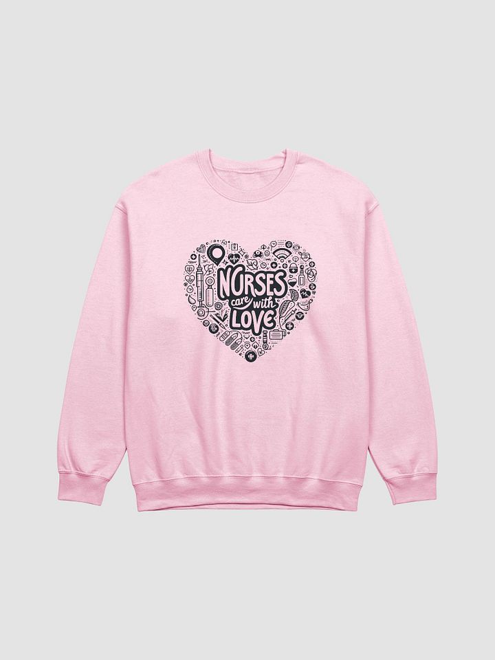 NURSES CARE WITH LOVE crewneck sweatshirt product image (2)