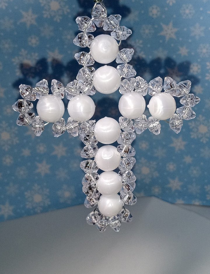 Pearl Cross Ornament product image (1)