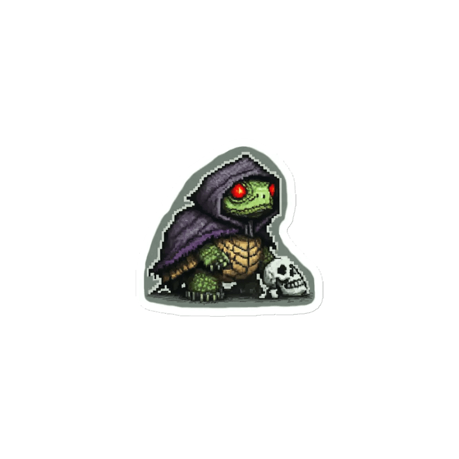Rogue Turtle Emote Die-Cut Magnet product image (1)