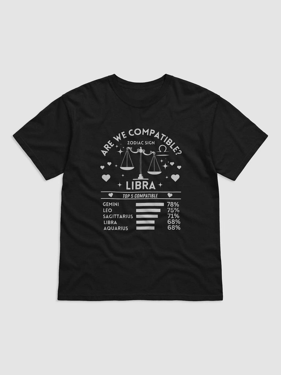 Libra Zodiac Sign Romantic Compatibility T-Shirt - Dark Comfort Colors 1717 product image (3)
