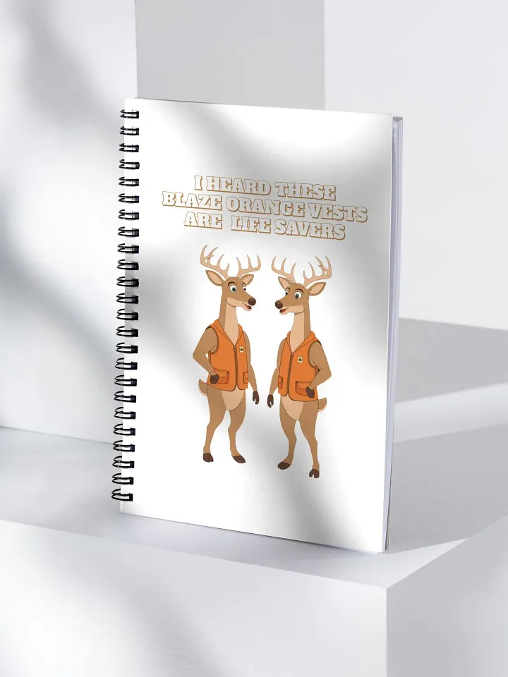 I heard These Blaze Orange Vest Are Life Savers - Funny Hunting Spiral Notebook product image (1)