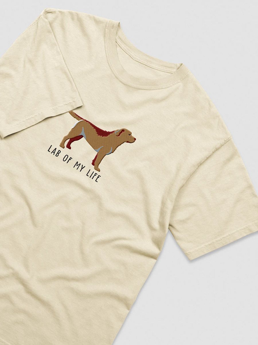 Lab of My Life T-Shirt(Embroidered) of a Labrador Retriever(Yellow) product image (35)