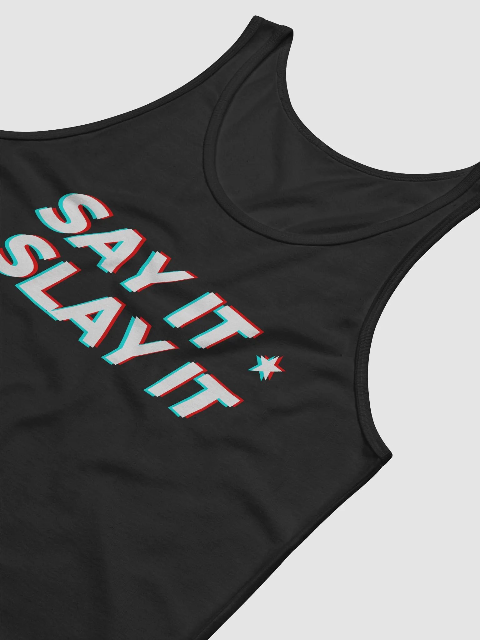 SAY IT SLAY IT Glitch Art Tank product image (6)