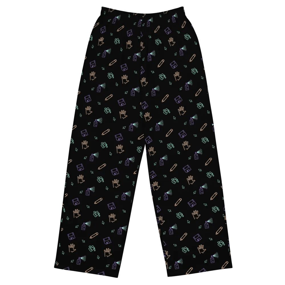 Computer Lab pattern wide leg pants product image (2)
