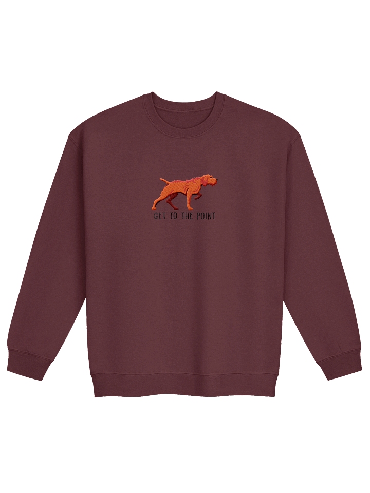 Get to the Point Sweatshirt (Embroidered) of a Wirehaired Vizsla(Docked Tail) product image (5)