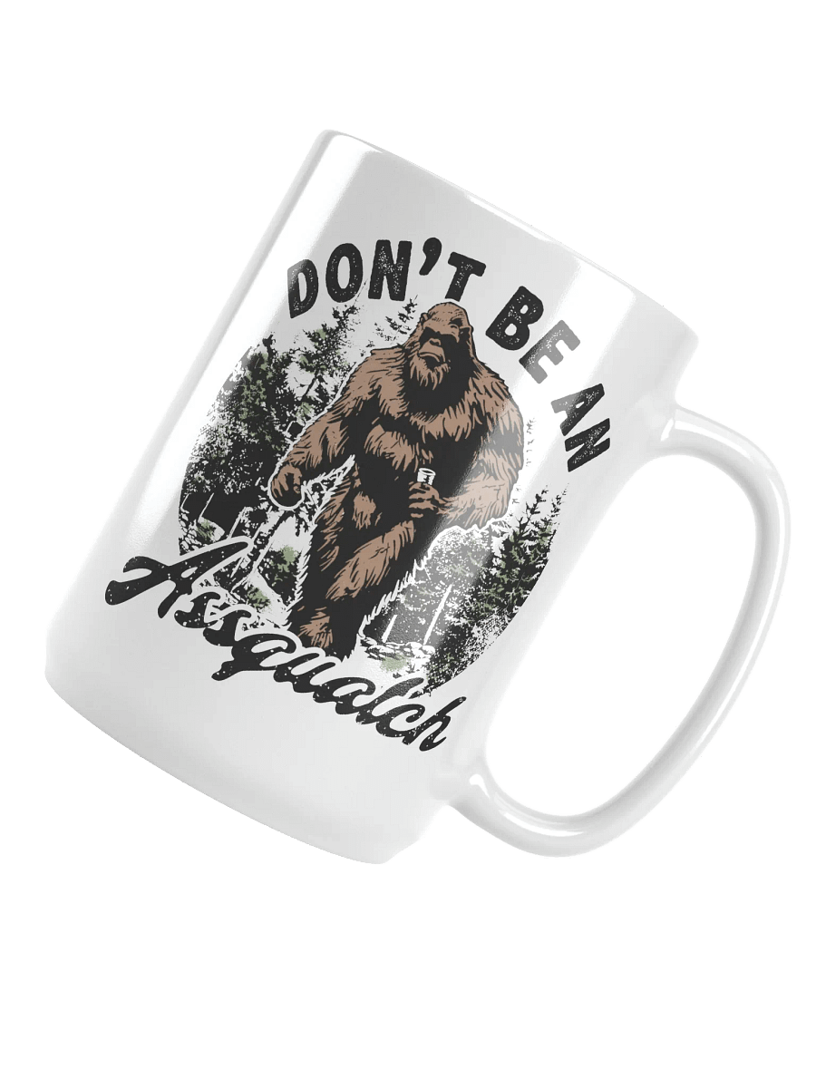 Sasquatch Humor White Glossy Mug product image (4)