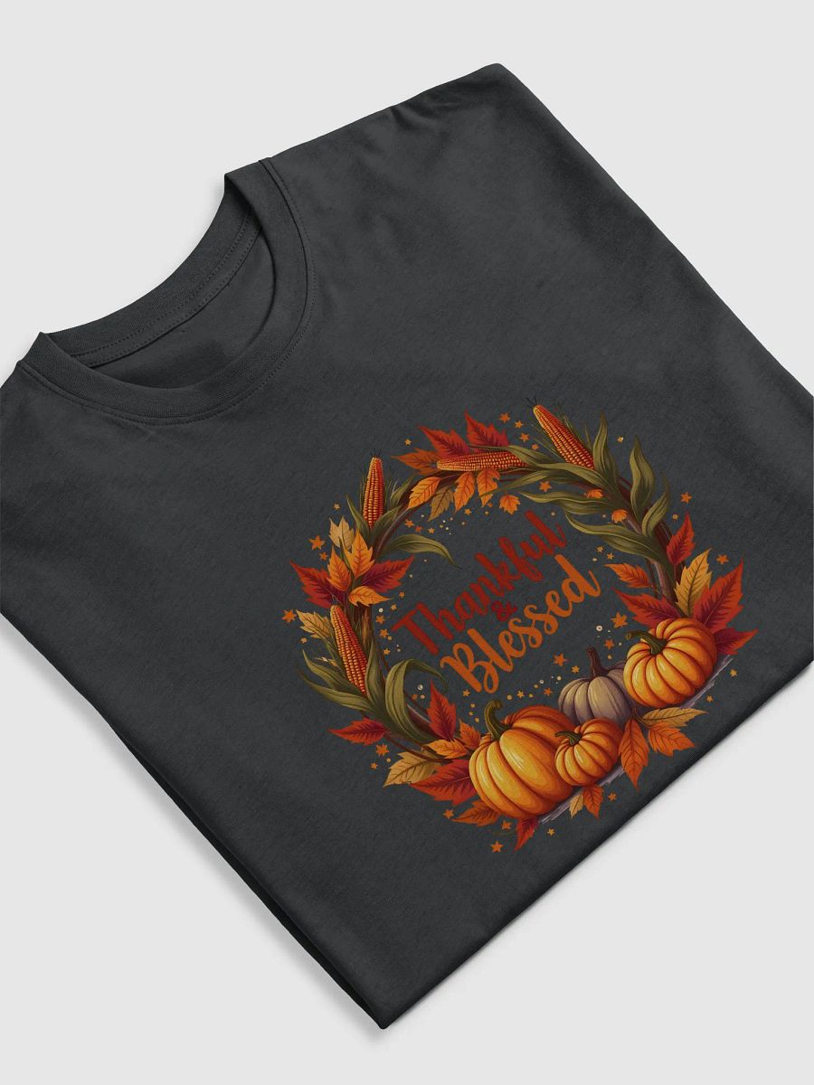 Thankful & Blessed Autumn Wreath Tee product image (5)
