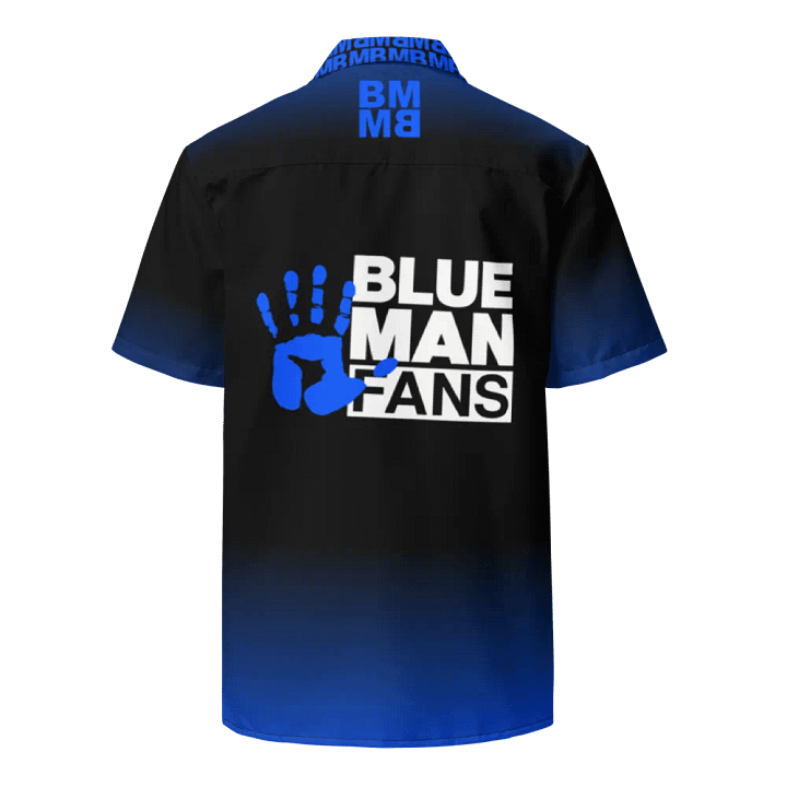 Blue Man Fans Hand Print & BMMB Hawaiian Button Up product image (2)