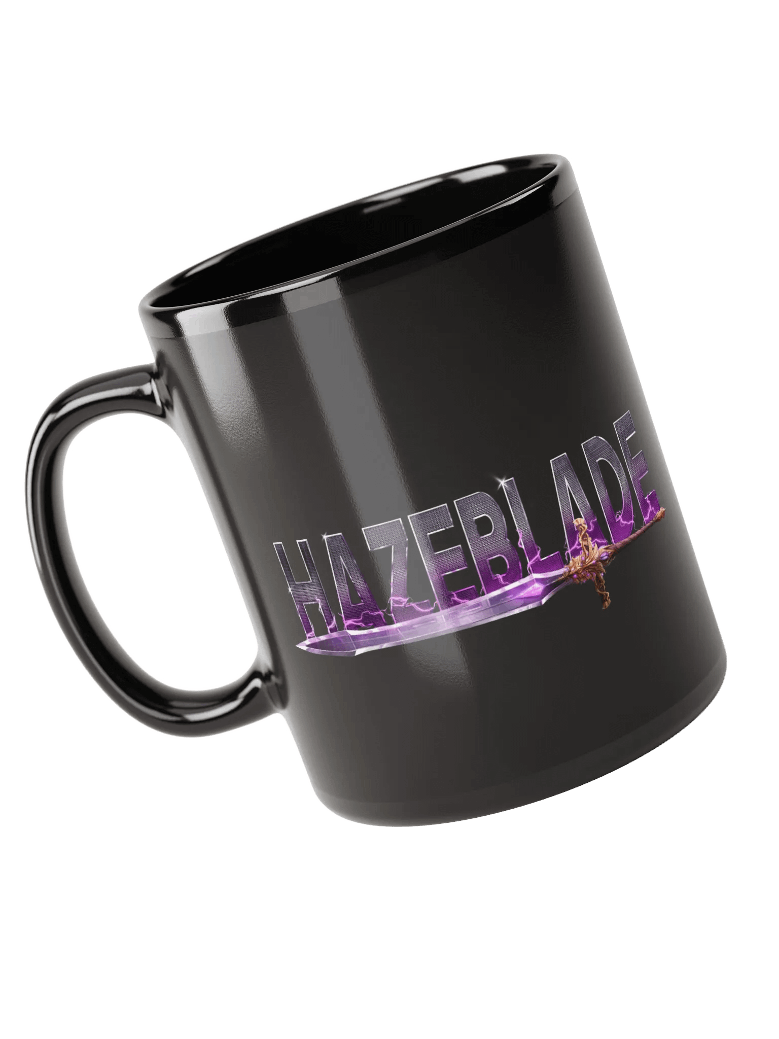 Hazeblade Lightning Sword Black Glossy Mug product image (3)
