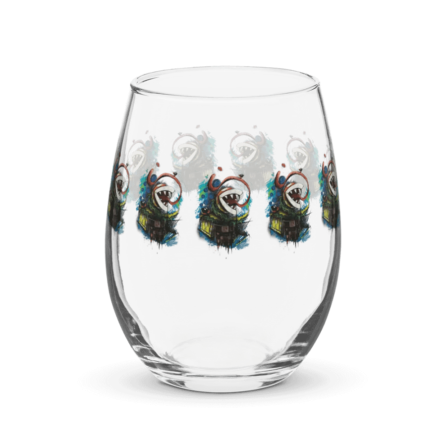Piranha Plant by StephyJ Stemless Wine Glass product image (1)