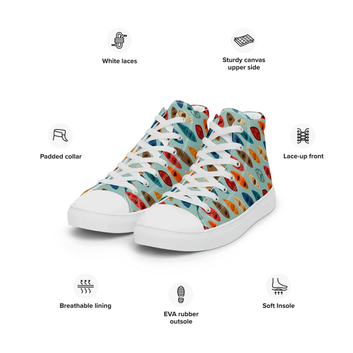 Cascading Colors - Mens High Top Canvas Shoes product image (2)