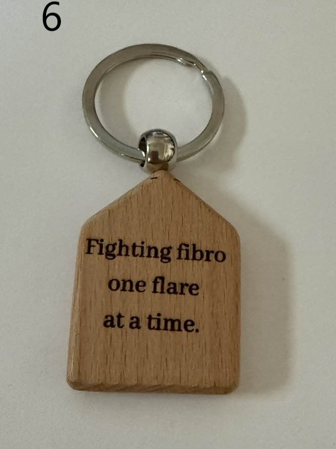 Wooden Engraved Illness Awareness Keychains | Chronic Pain, Cancer, & More  (4) product image (6)