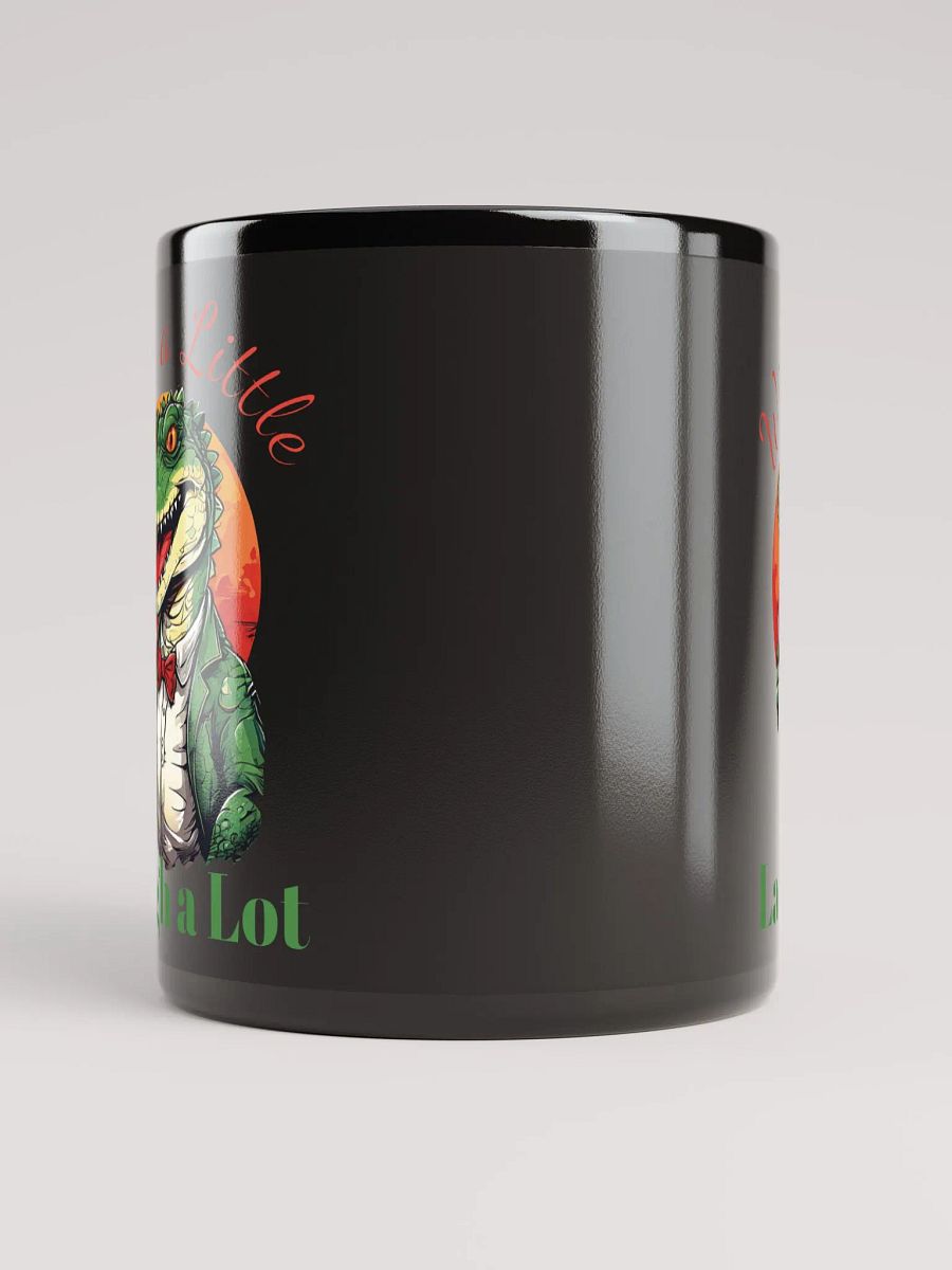 Wine a Little, Laugh a Lot - Unique Funny Black Glossy Mug | Cheerful Crocodile with Wine | Perfect Gift for Wine Lovers product image (9)
