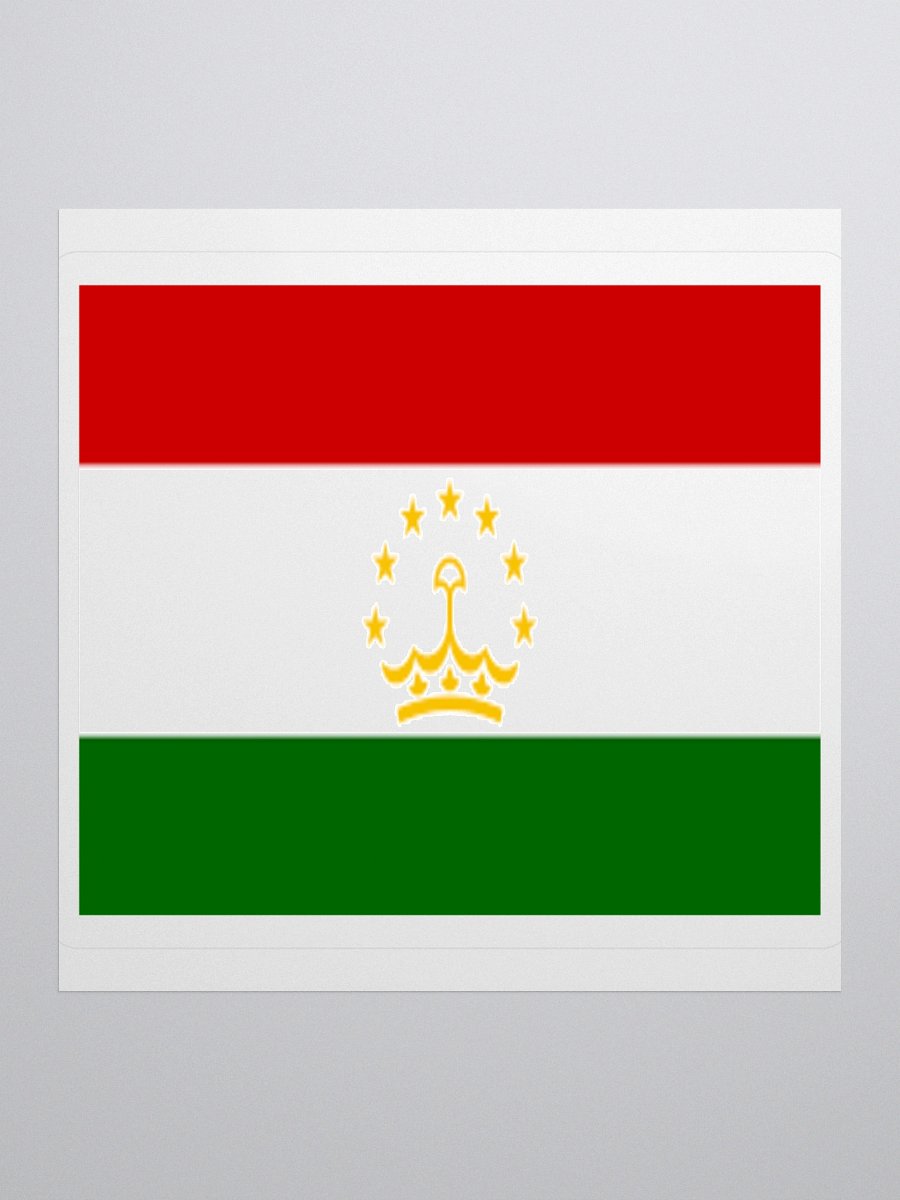 Exclusive Tajikistan Flag Kiss-Cut Stickers - High-Quality Vinyl, Multiple Sizes product image (3)