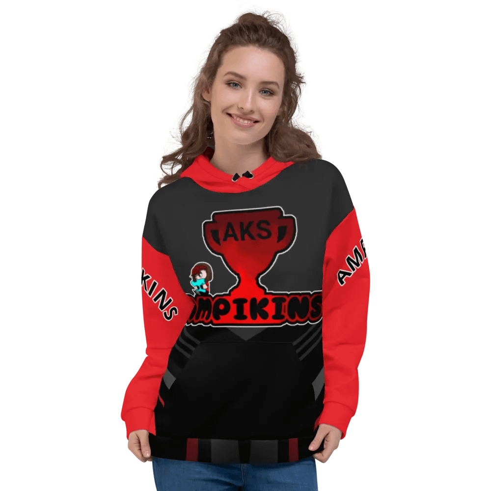 Red And Black AMPIKINS - Unisex Hoodie product image (3)