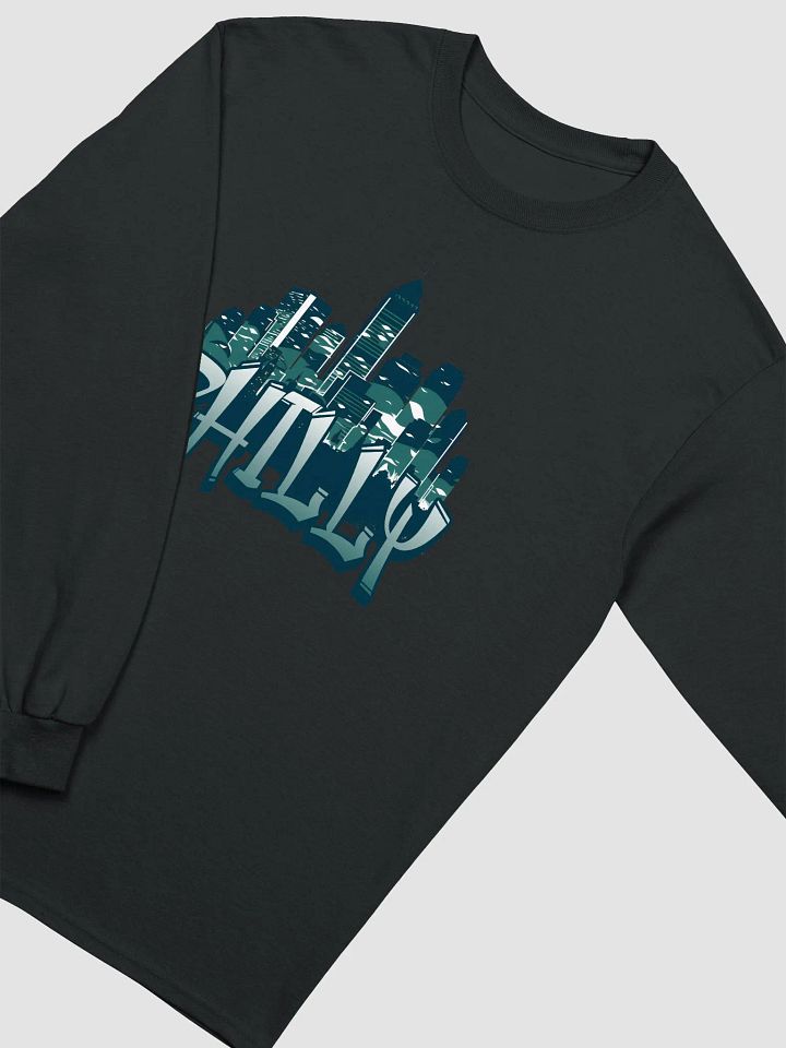 PHILLY CITYSCAPE LONG SLEEVE TEE - GREEN product image (5)