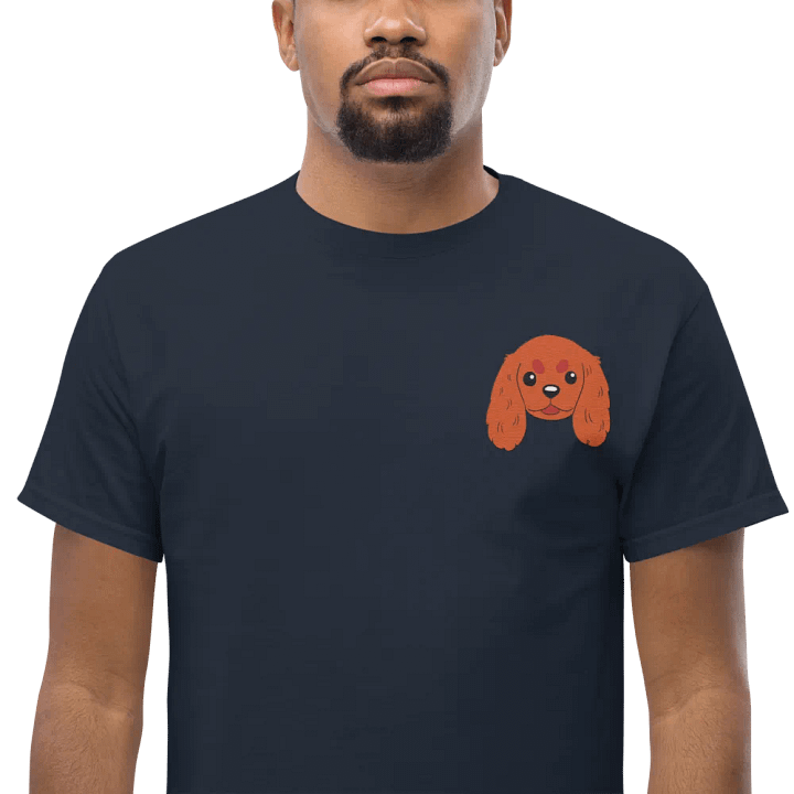 Happy Cavalier King Charles Spaniel Pup Embroidered Tee product image (2)