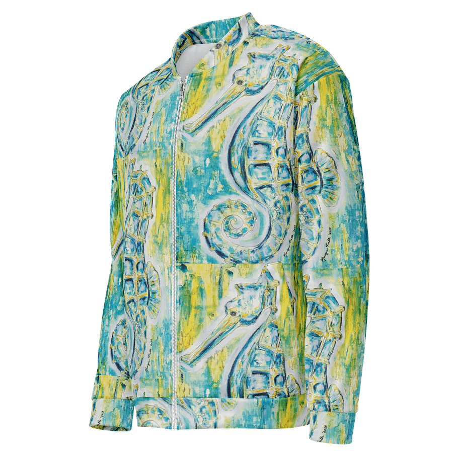 🐚 Painted Seahorse Power | Unisex Bomber Jacket | Monique Faella Designs™ product image (3)