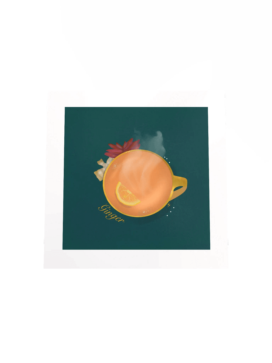 Ginger Herbal Tea Matte Poster - Green product image (2)