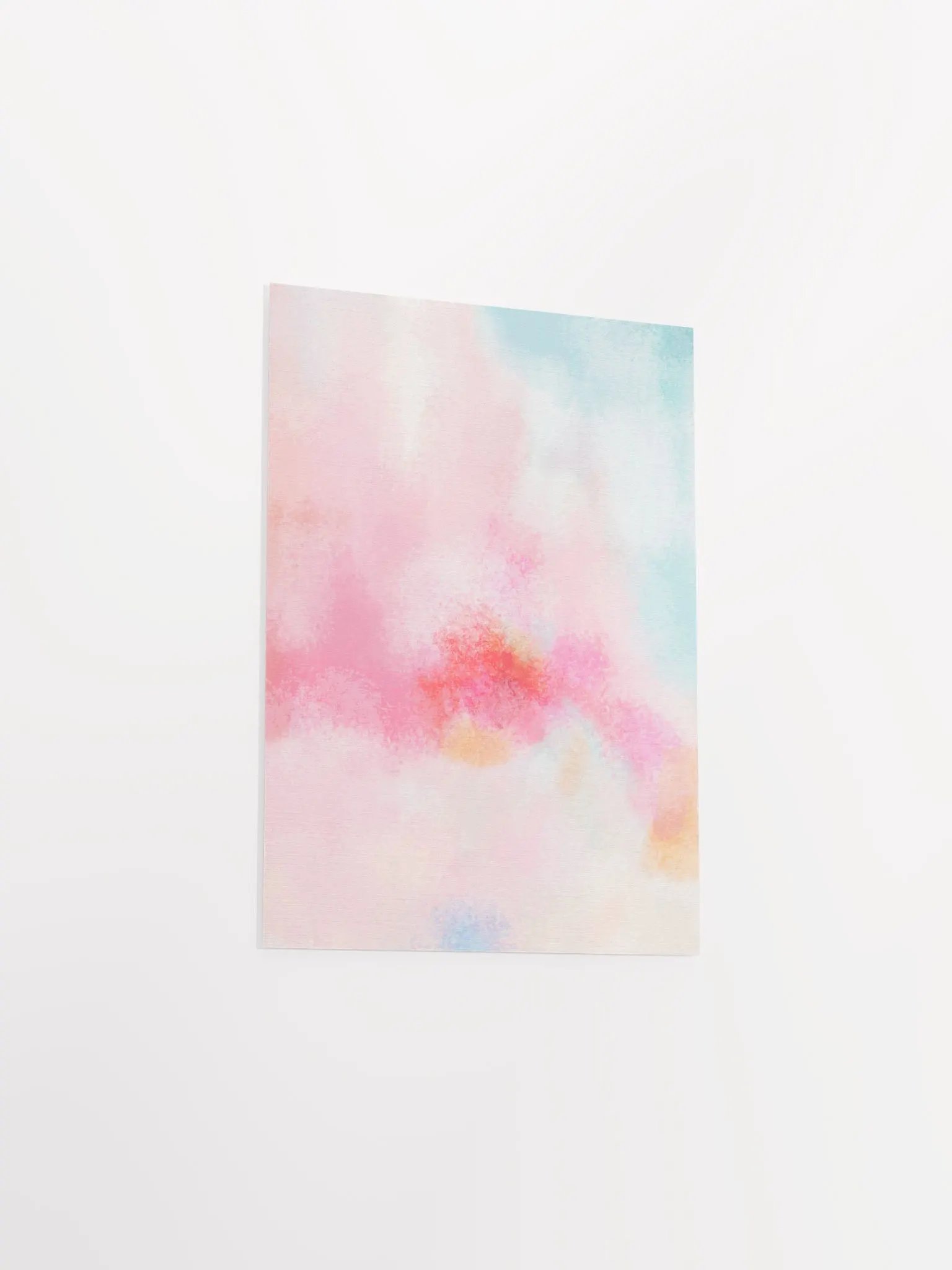 Unframed Minimalist Soft Pastel Blush Pink and Blue Abstract Print product image (7)