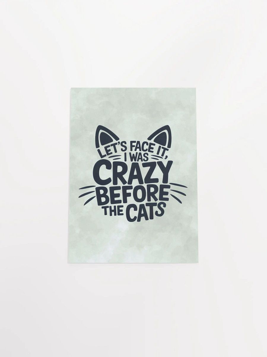 "I was Crazy Before the Cats" Green Poster product image (14)
