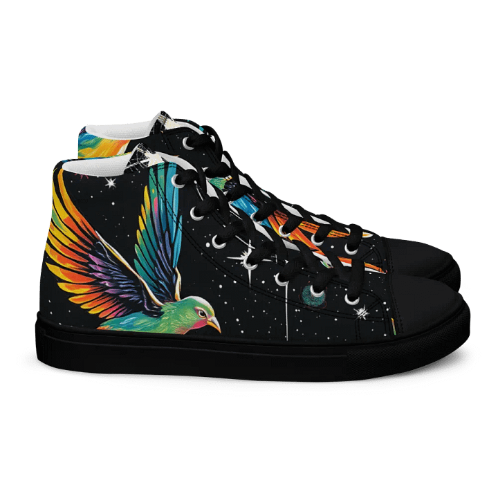 Celestial Flight Men's High Top Canvas Shoes product image (2)