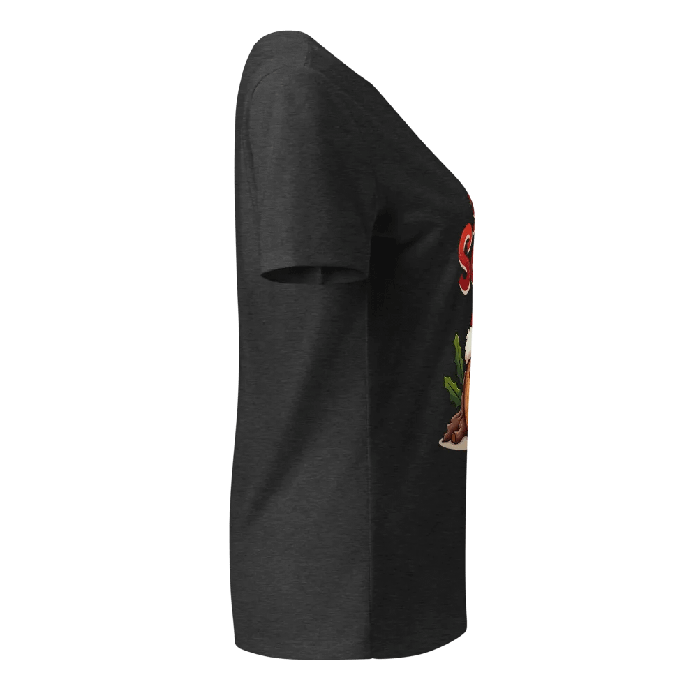 Yule Be Sorry Santa Log Women's V-Neck Tee product image (14)
