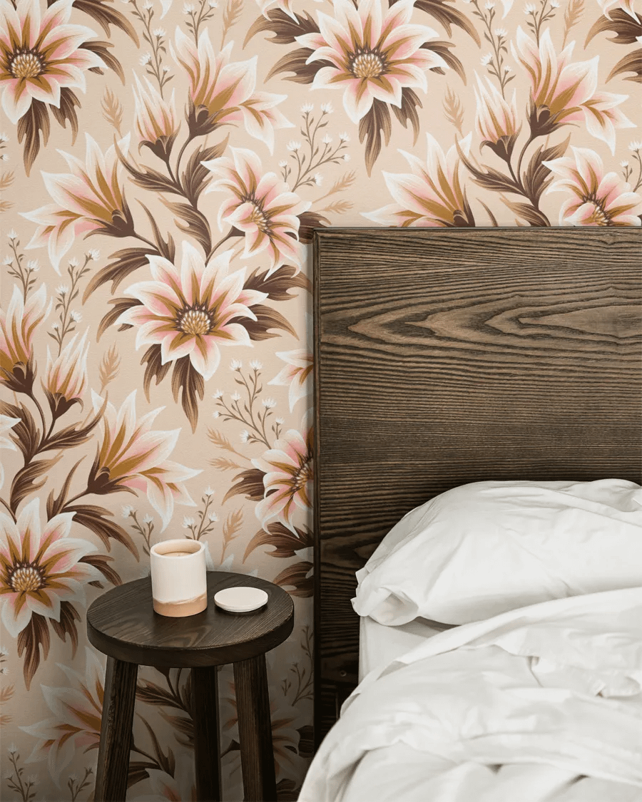 Wallpaper Mockup - Bedside with Oak Headboard product image (5)