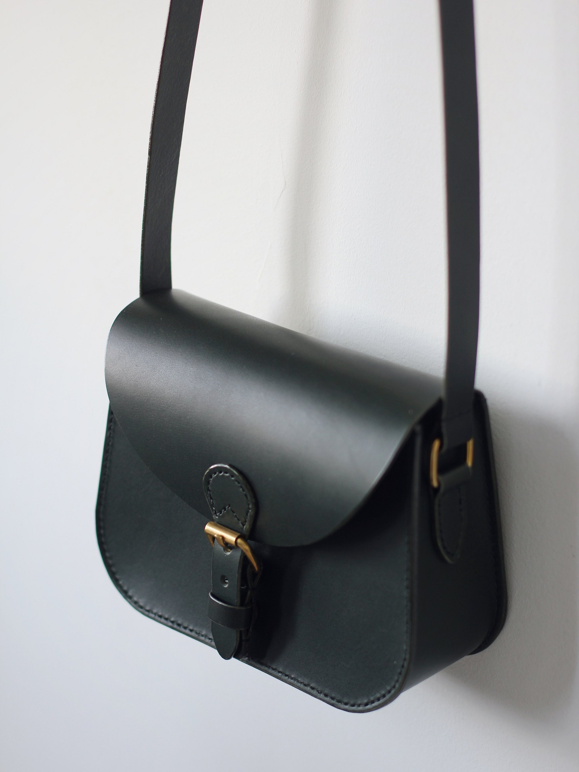 SPECIAL SALE - Dark Green Vegetable Tanned Leather Saddle Bag - Small product image (8)