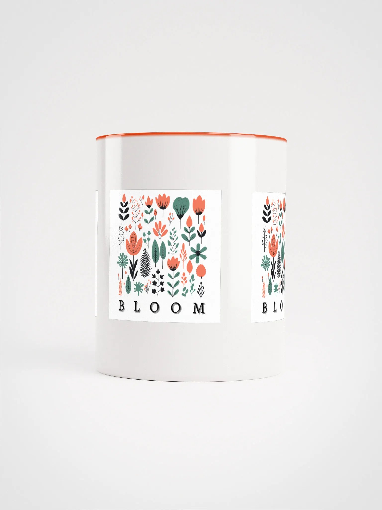 BLOOM Floral Ceramic Mug Coral product image (5)