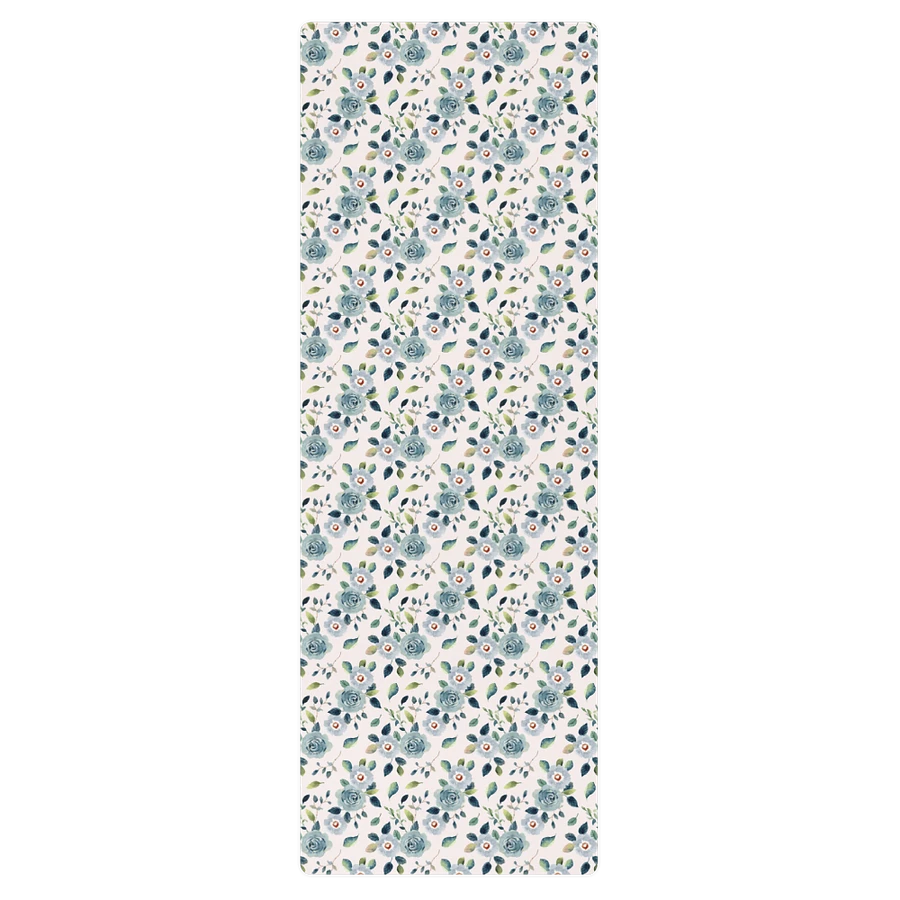 Blue Floral Pattern Yoga Mat product image (2)