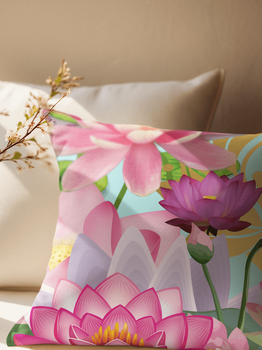 Lotus Pond Premium Pillow product image (3)