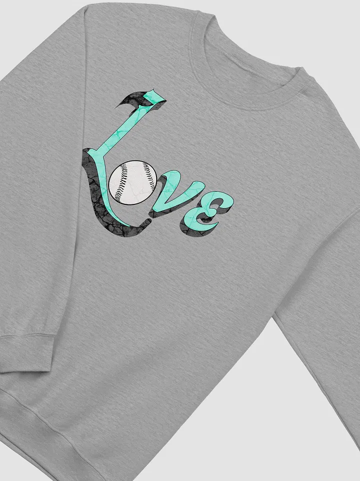 Love Baseball Sporty Crewneck Sweatshirt product image (18)