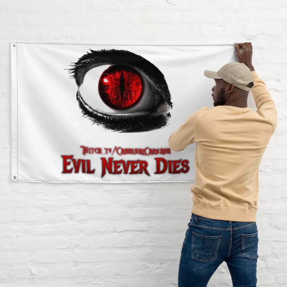 Evil Never Dies Logo Flag product image (11)