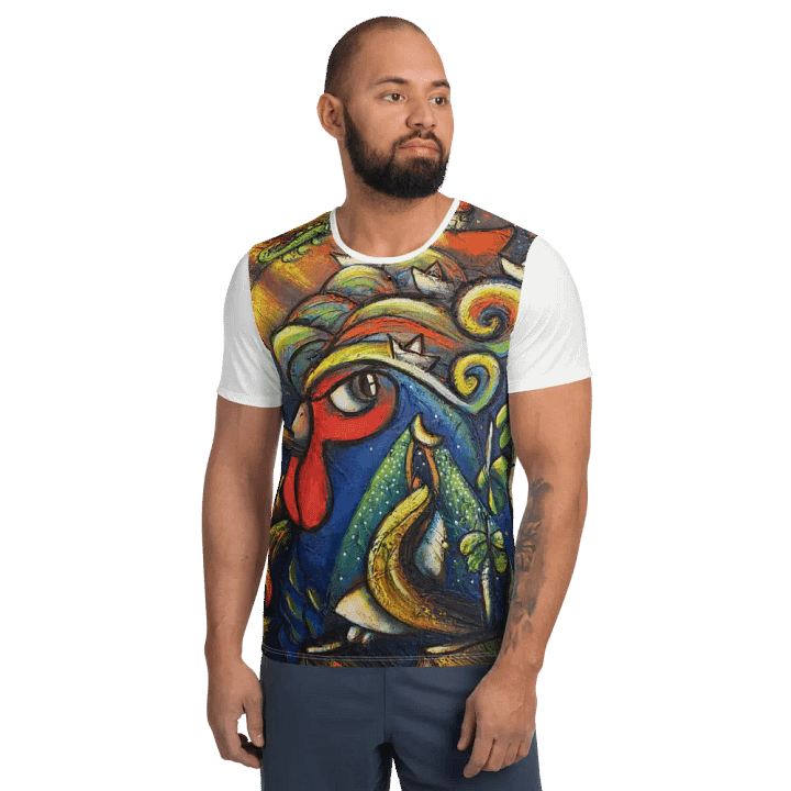 Vibrant Rooster All-Over Print Athletic T-Shirt product image (1)