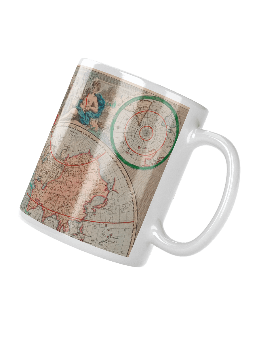 Antique World Map White Glossy Mug product image (2)