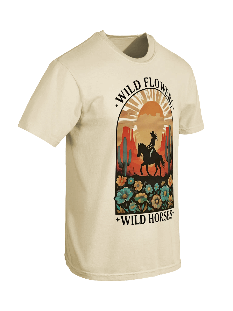 Wildflowers Wild Horses Graphic Comfort Color 1717 T-shirt Tee product image (35)