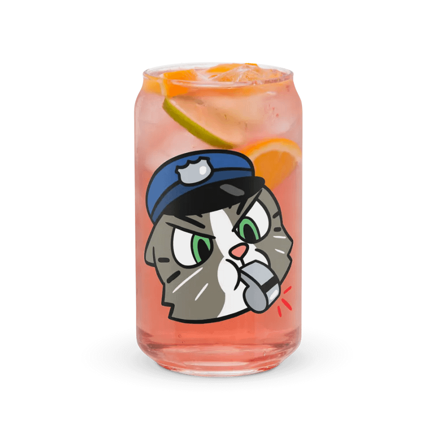 Officer Kitty Cat Can-Shaped Glass product image (37)