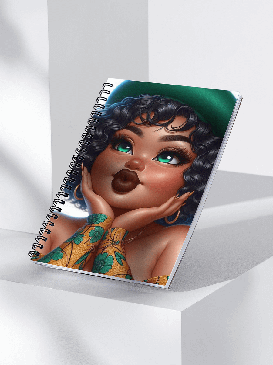 Vibrant Curly Hair Cartoon Notebook product image (3)