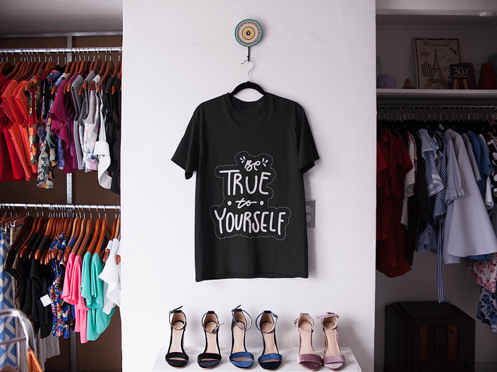Be True to Yourself Black Unisex T-Shirt product image (2)