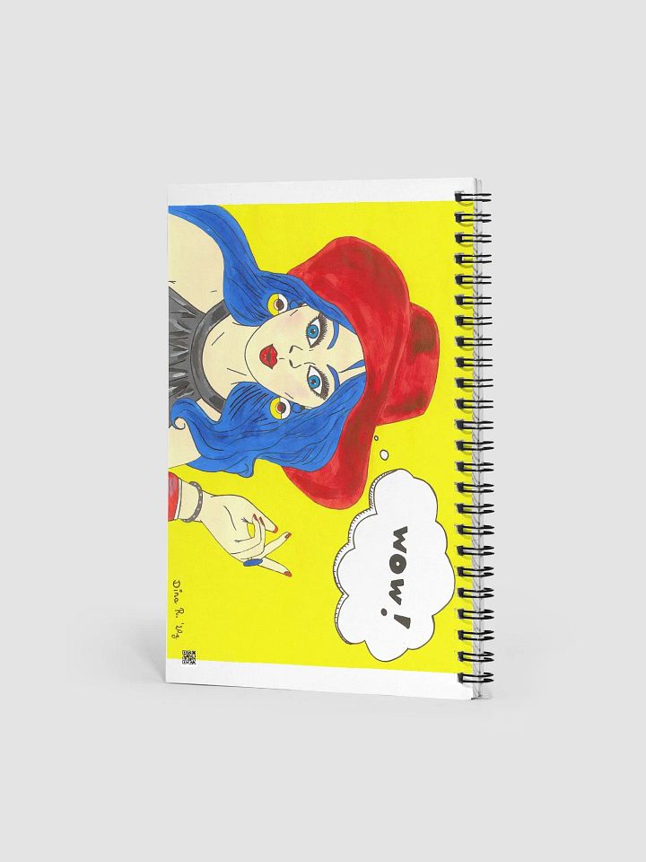 Pop art girl (art by Dina R.) acrylic painting picture - Spiral Notebook product image (2)