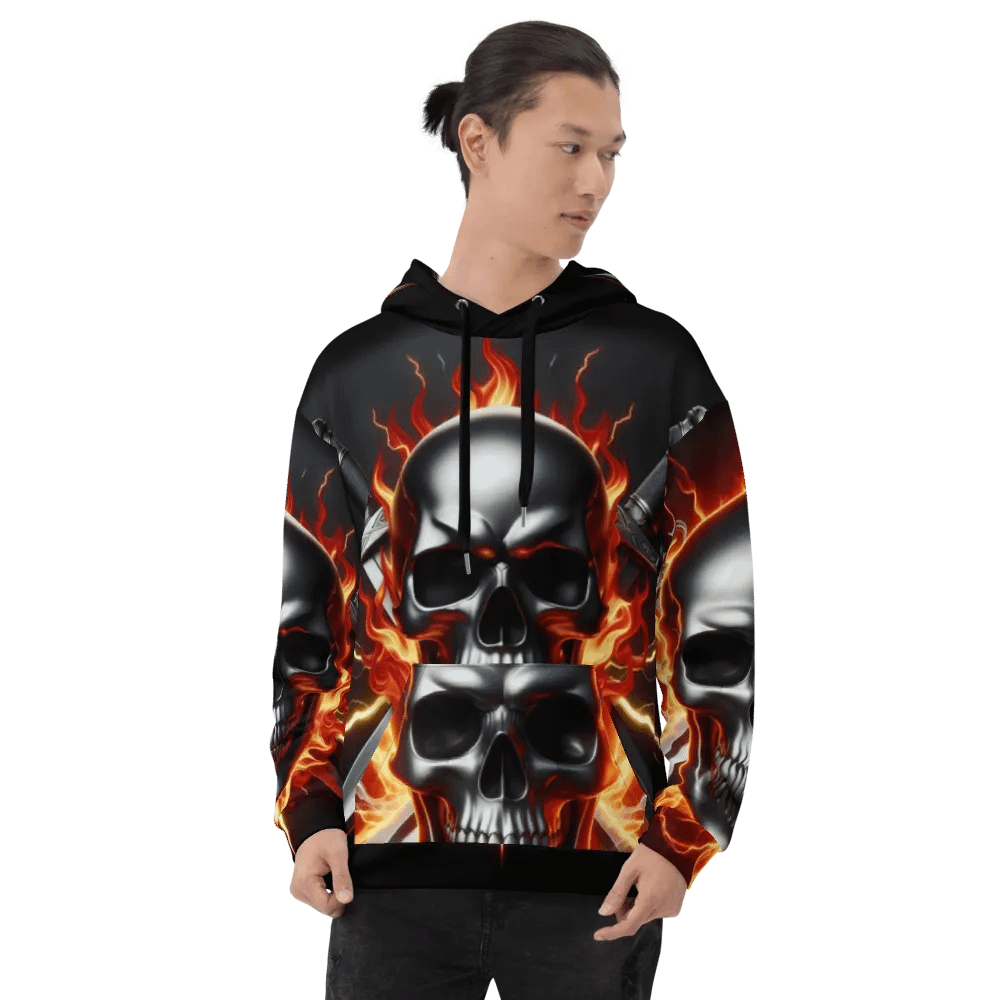 Skull Fury - Unisex Skull Hoodie #23 product image (8)
