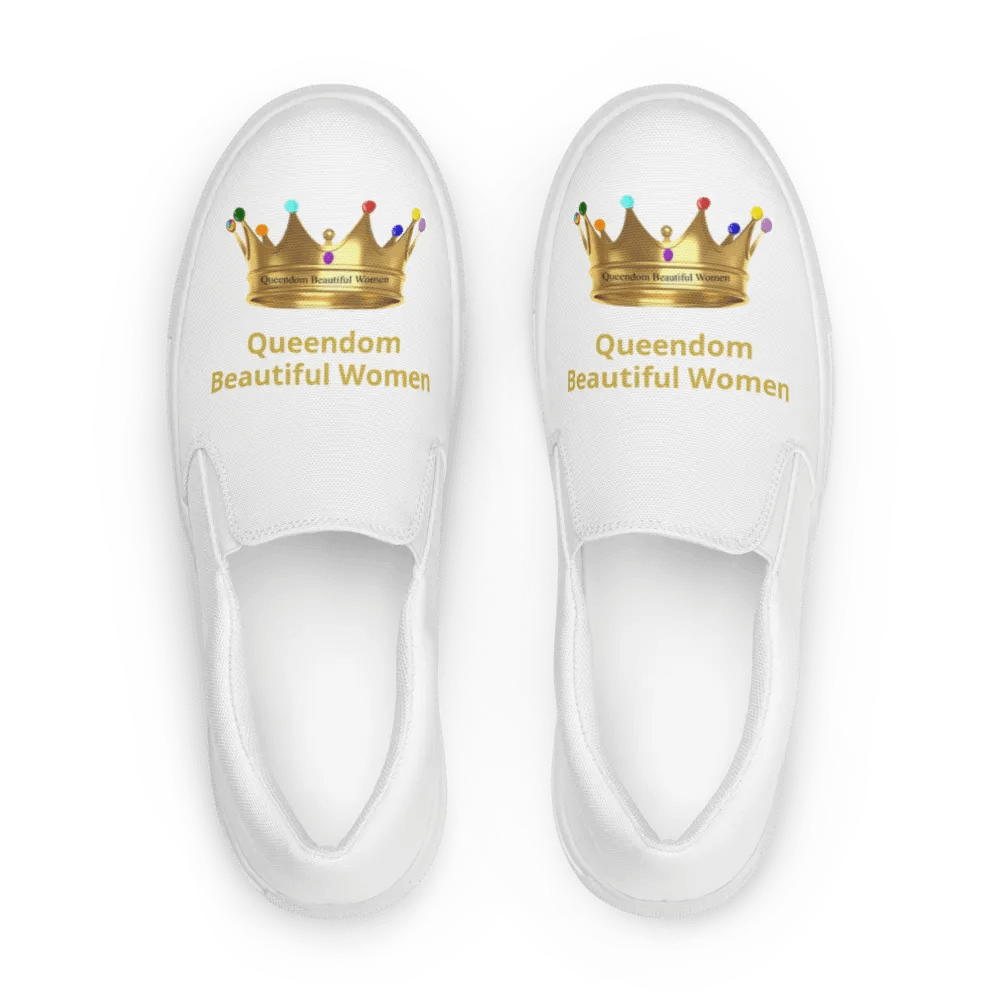 Queendom Beautiful Women Crown Canvas Shoes /White (TM) product image (1)