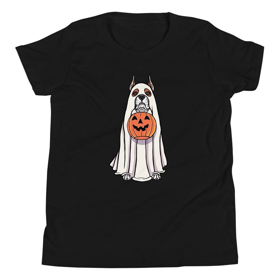 Halloween Boxer(Red, Cropped Ears) Youth T-Shirt product image (8)