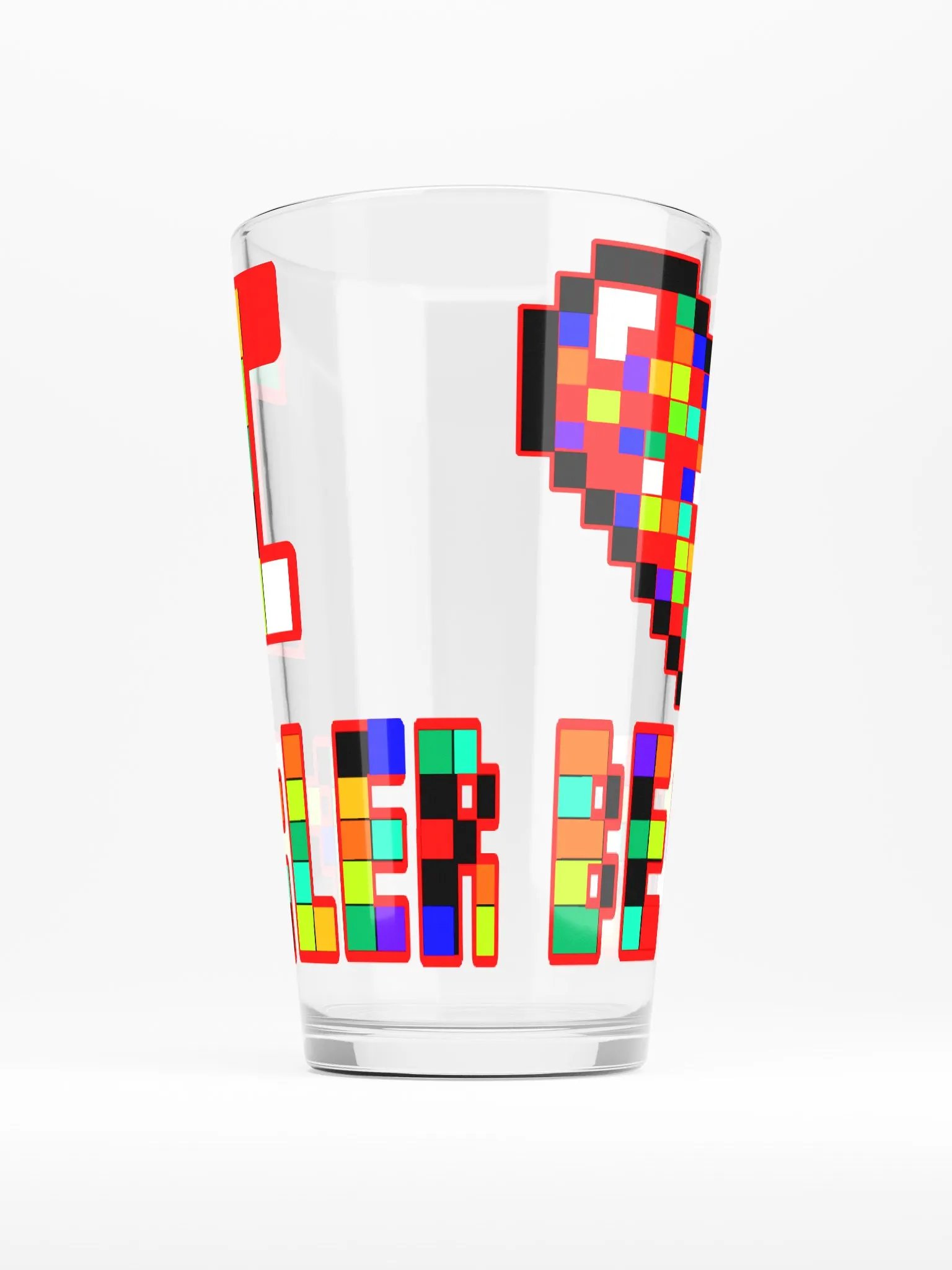 I Heart Perler Bead Glass product image (1)
